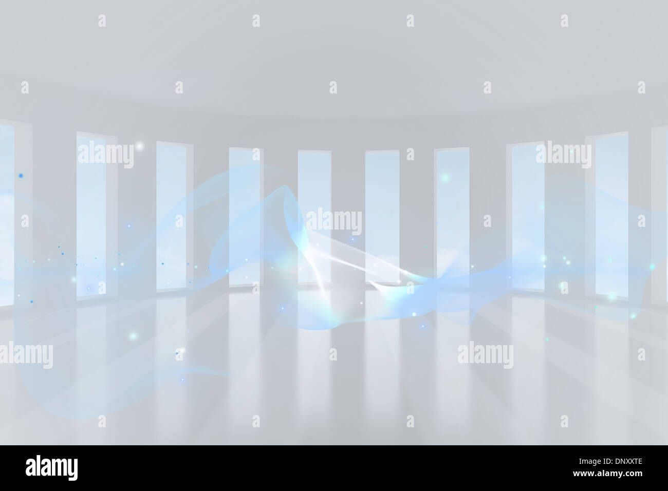 White And Blue Room Design
