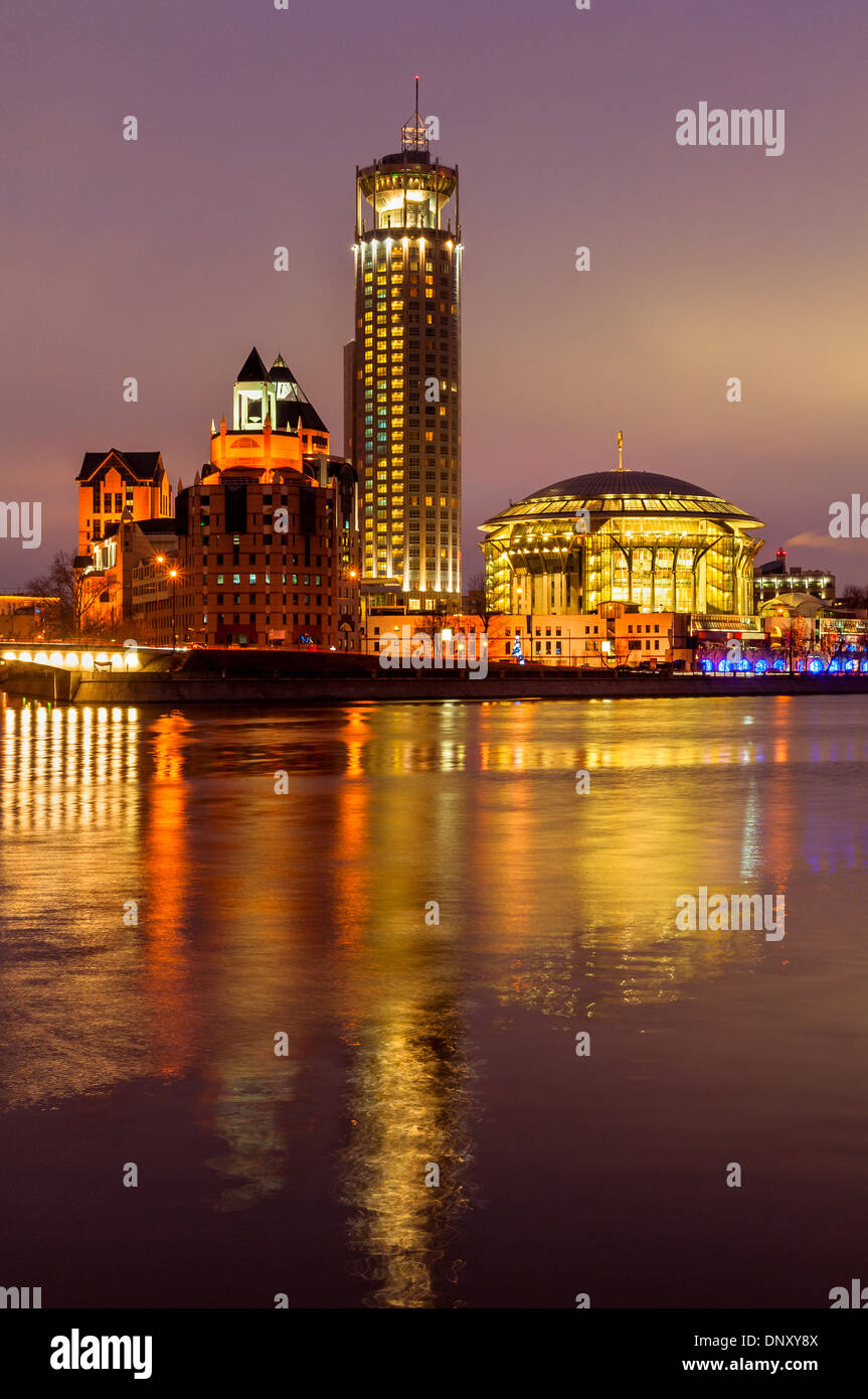 Moscow music house at night Stock Photo