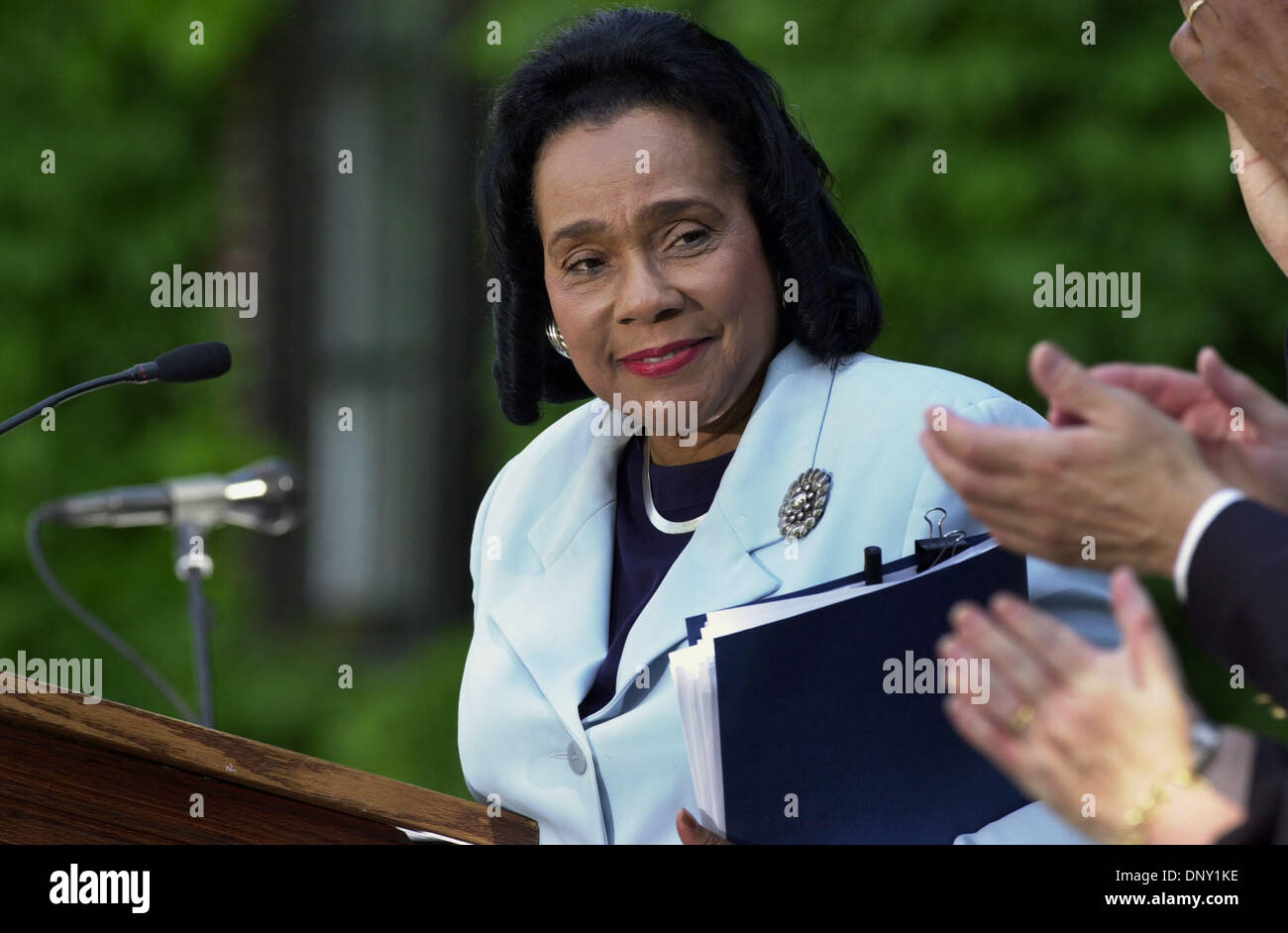 Jan 11, 2006; St. Paul, MN, USA; CORETTA SCOTT KING, widow of Martin ...