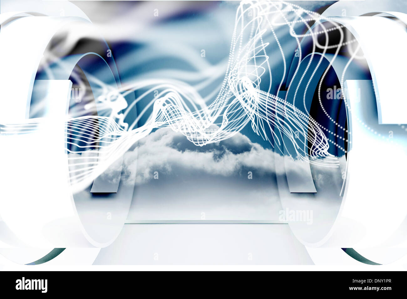 White cloud design in structure Stock Photo Alamy