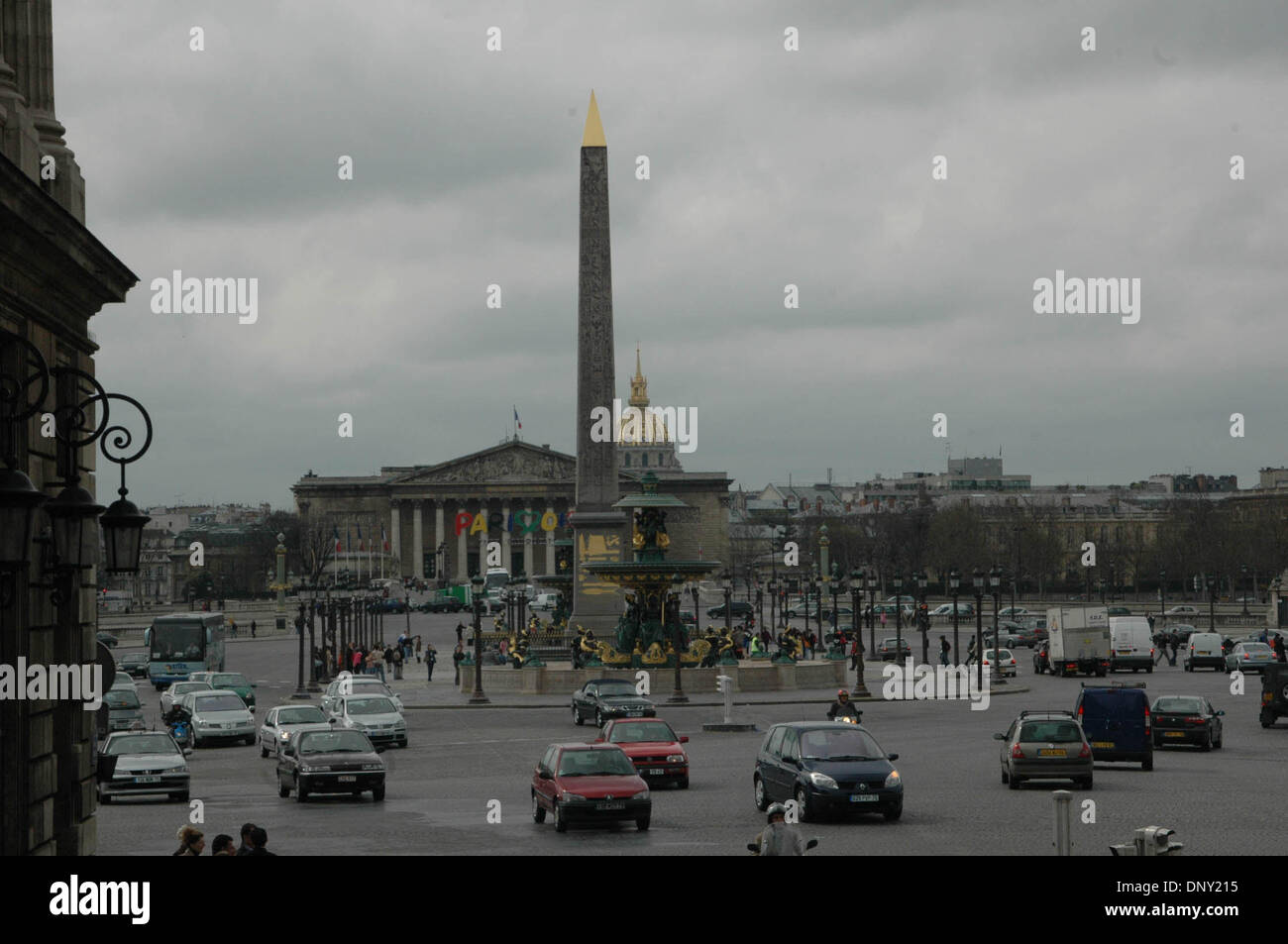 Jan 12, 2006; Paris, FRANCE; The Obelisque de Luxor is an octogonal shaped monument and is the place of Louix XVI's execution. It is located in the Place de la Concorde which is the largest public square in Paris, France. Mandatory Credit: Photo by Tina Fultz/ZUMA Press. (©) Copyright 2006 by Tina Fultz Stock Photo