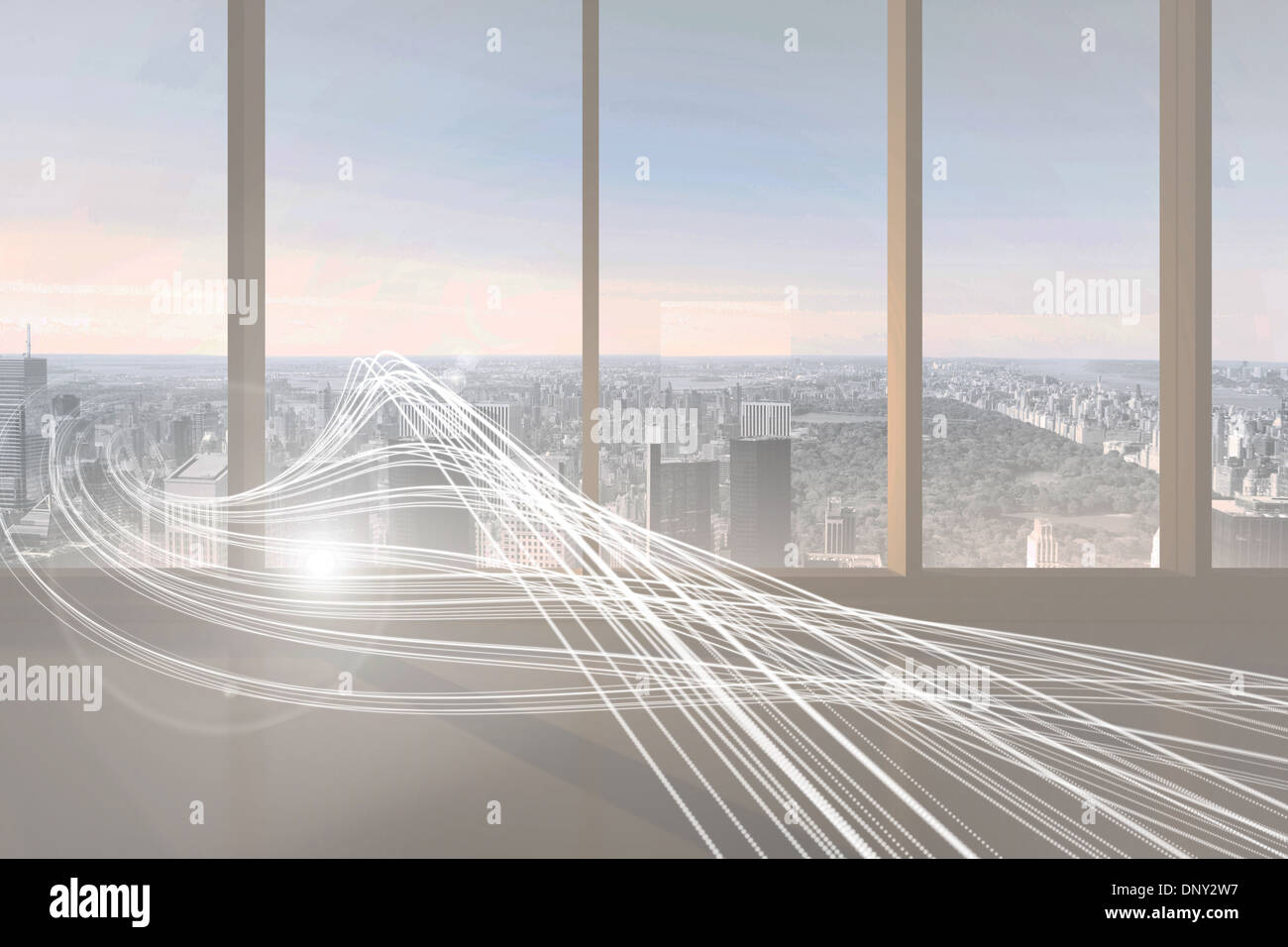 Abstract white line design in room Stock Photo Alamy