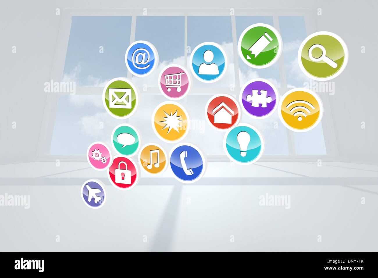 Computing application icons Stock Photo - Alamy
