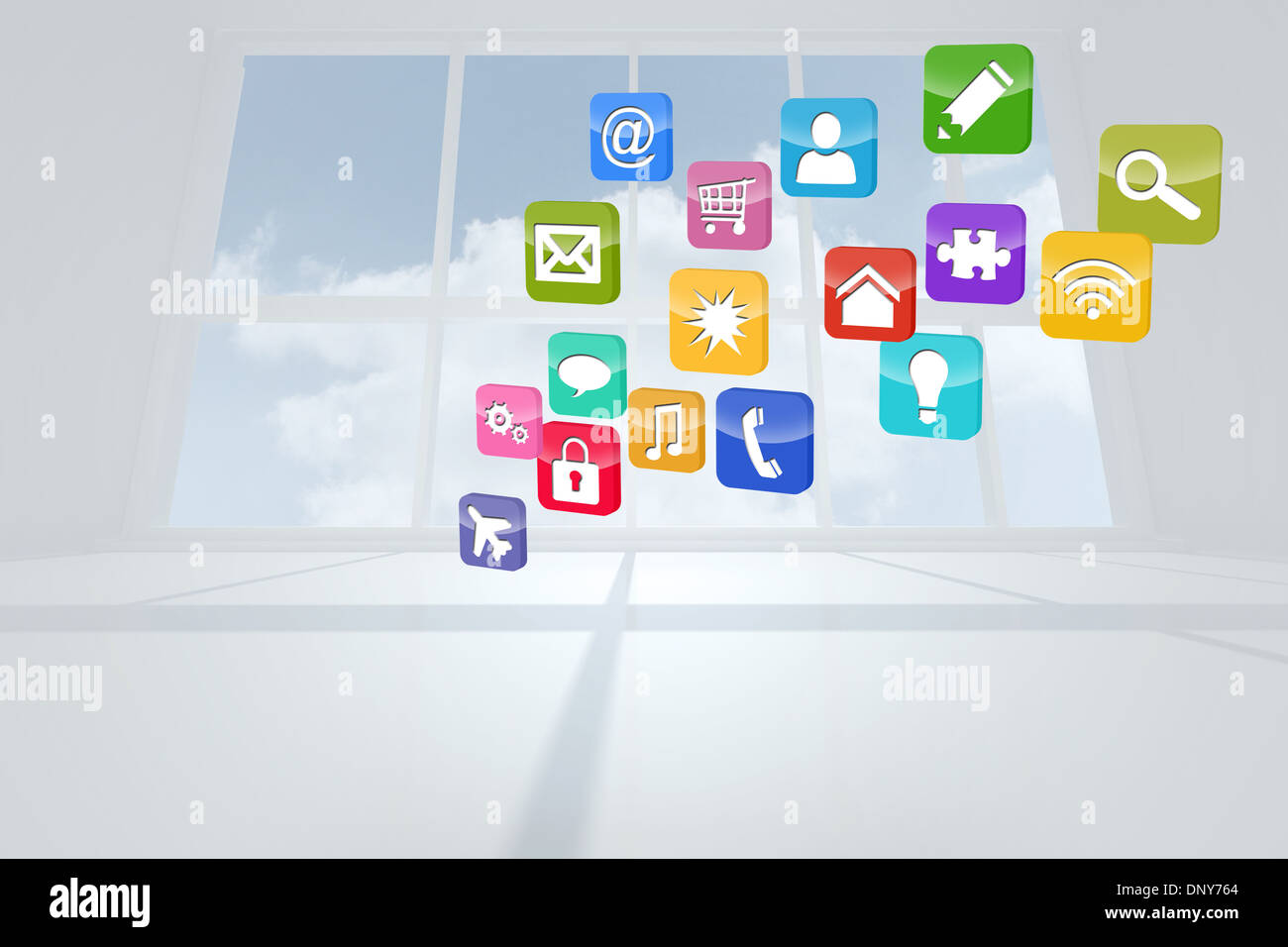 Computing application icons Stock Photo - Alamy