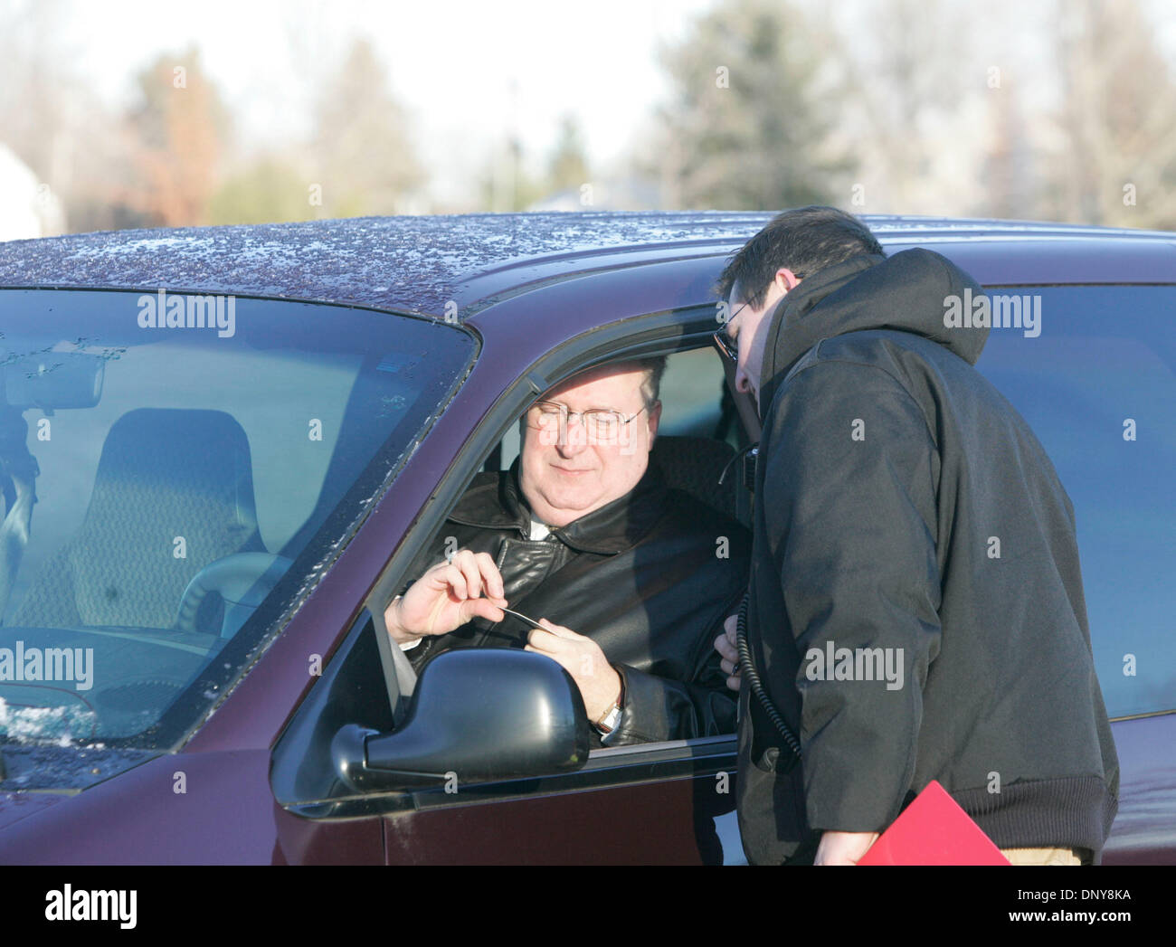 Jan 18, 2006; Rochester Hills, MI, USA; (FILE PHOTO: Exact Date Jan 14, 2006) Guests arrive for the wedding of rapper EMINEM and Kim Mathers on the campus of Oakland University near Detroit, MI. The couple were married for the first time in June, 1999 and divorced in October, 2001. Mandatory Credit: Photo by Nate Brunton/ZUMA Press. (©) Copyright 2006 by Nate Brunton Stock Photo