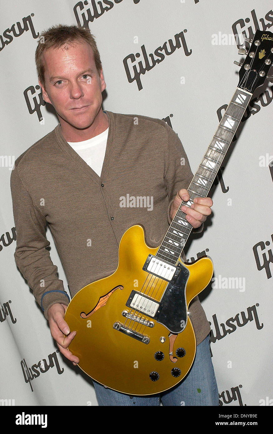 January 21, 2006; Anaheim, CA, USA; Actor/musician KIEFER SUTHERLAND at the  Gibson Guitar Room at The NAMM Show 2006 at the Anaheim Convention Center.  Mandatory Credit: Photo by Vaughn Youtz. (©) Copyright