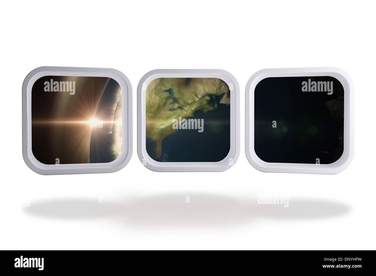 Earth on abstract screen Stock Photo