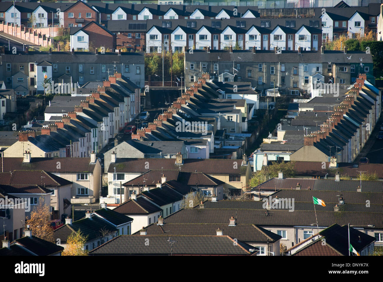 Terraced houses in the Bogside, Derry, Londonderry, Northern Ireland