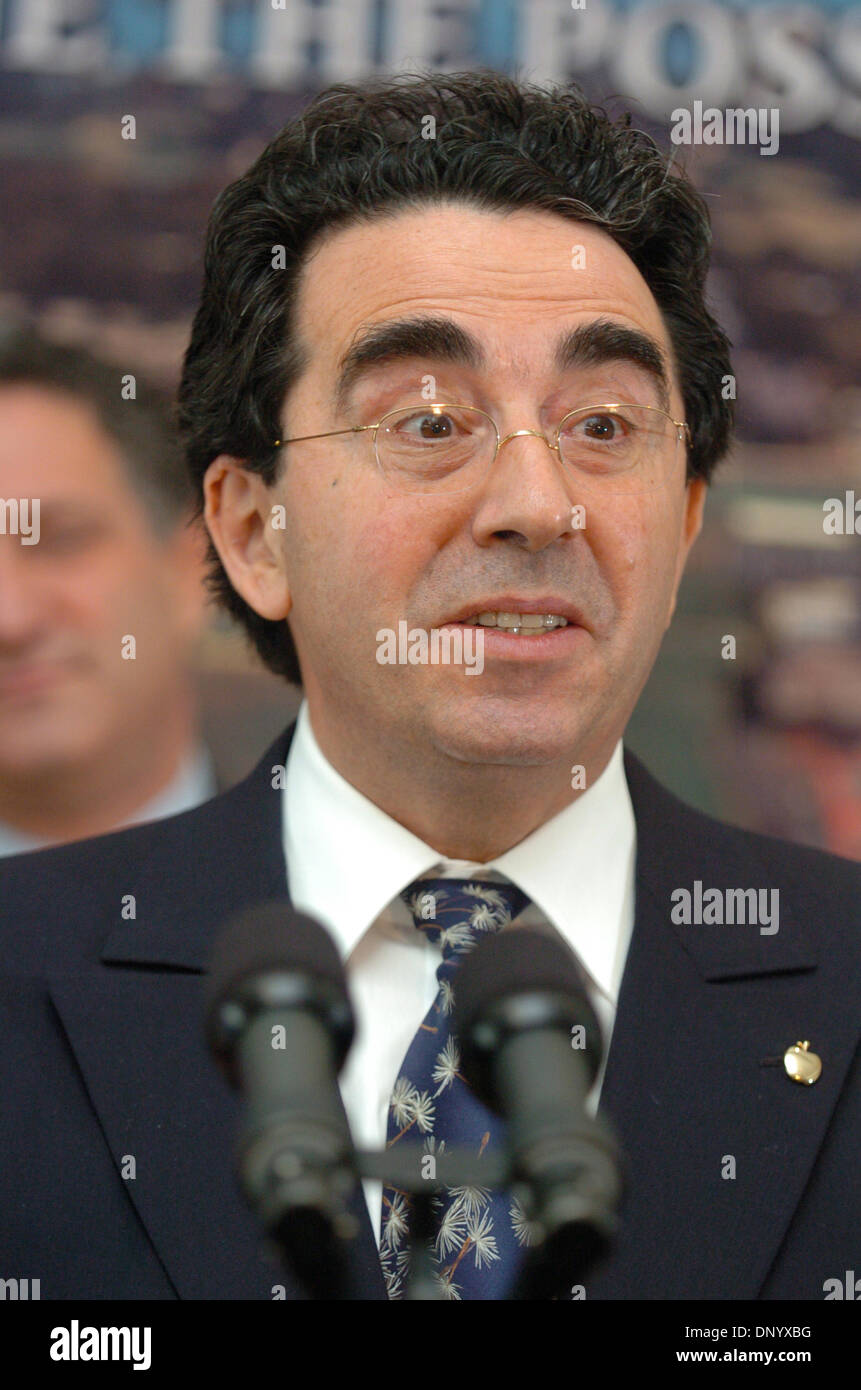 Feb 15, 2006; Manhattan, NY, USA; NY PAPERS OUT. Architect SANTIAGO CALATRAVA speaking during press conference. Mayor Michael R. Bloomberg announces call for visionary ideas for the redevelopment of Governors Island in a press conference at the Battery Gardens Restaurant. Mayor Bloomberg announced the call for a Request For Proposal (RFP) to redevelop and preserve Governors Island, Stock Photo