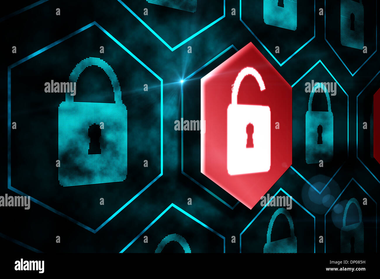 Digital security lock Stock Photo Alamy