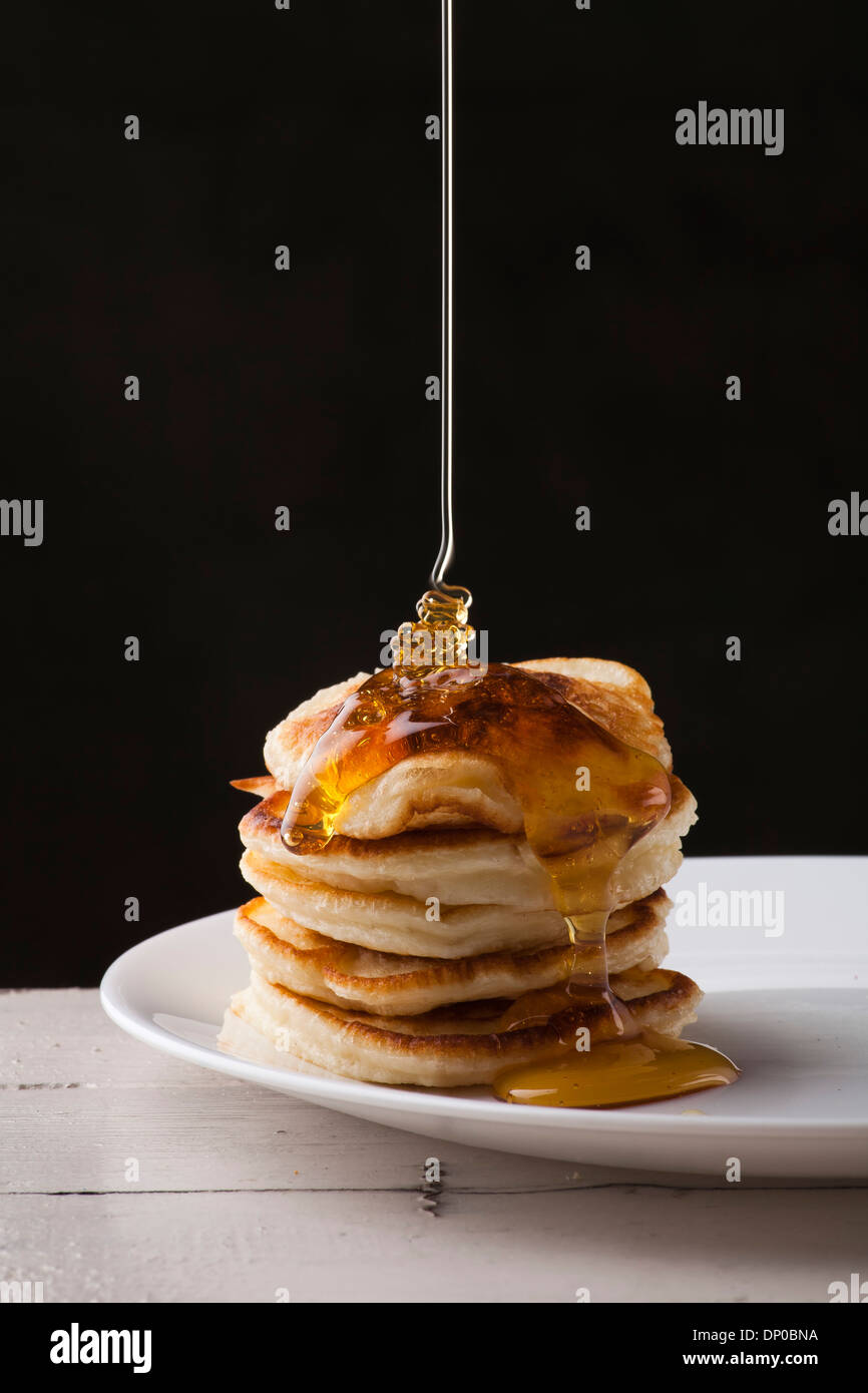 pancakes with syrup Stock Photo