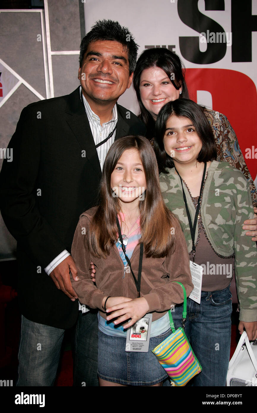 Mar 7, 2006; Hollywood, California, USA; Actor GEORGE LOPEZ & FAMILY at  'The Shaggy Dog' Los Angeles Premiere held at the El Capitan Theatre.  Mandatory Credit: Photo by Lisa O'Connor/ZUMA Press. (©)