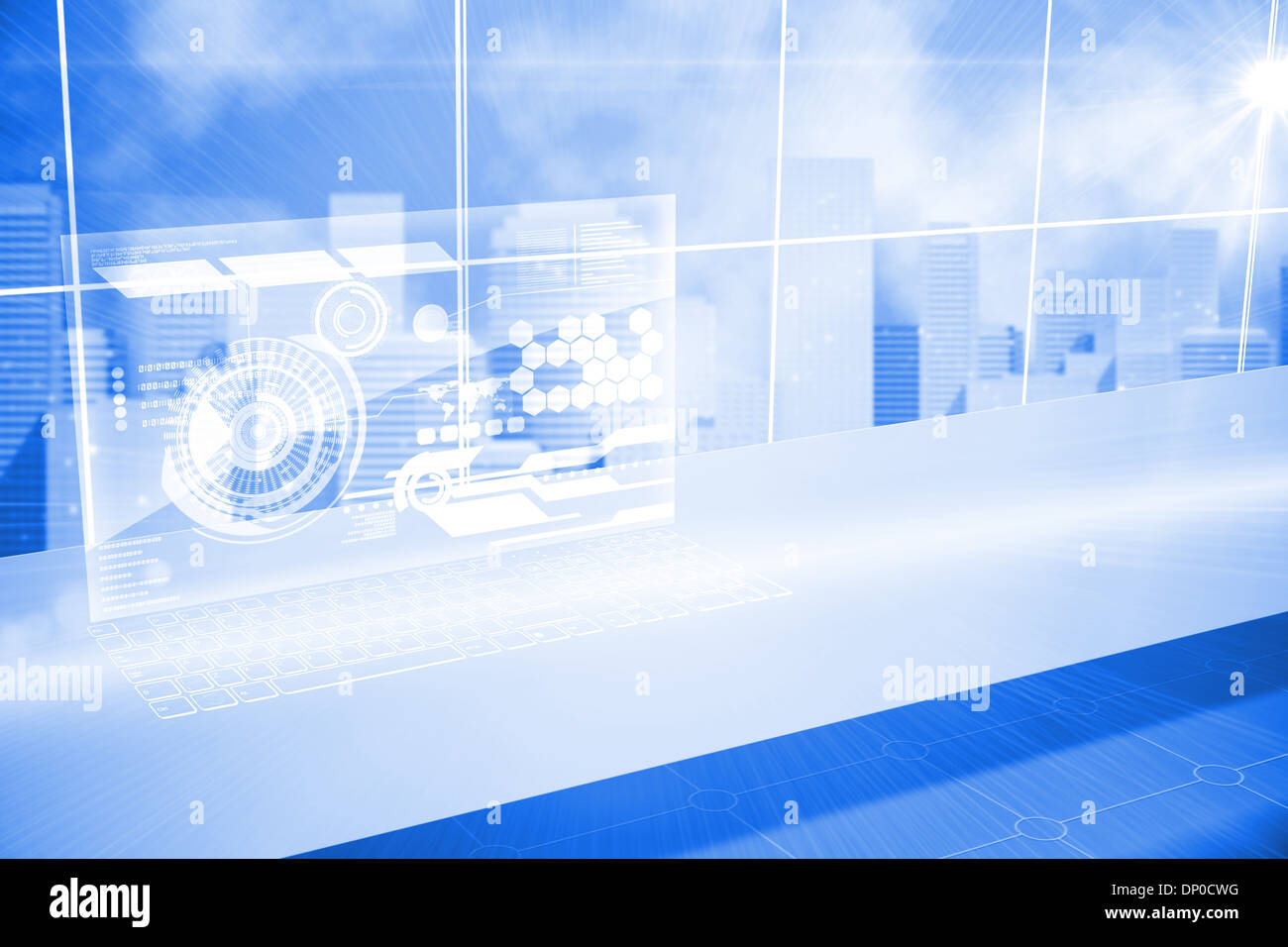 Futuristic technology interface Stock Photo