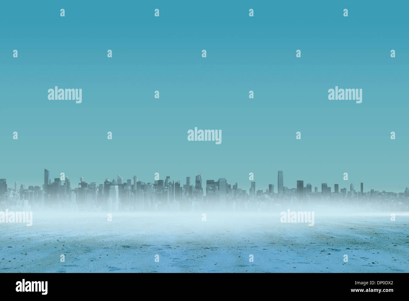 Cityscape on the horizon Stock Photo - Alamy