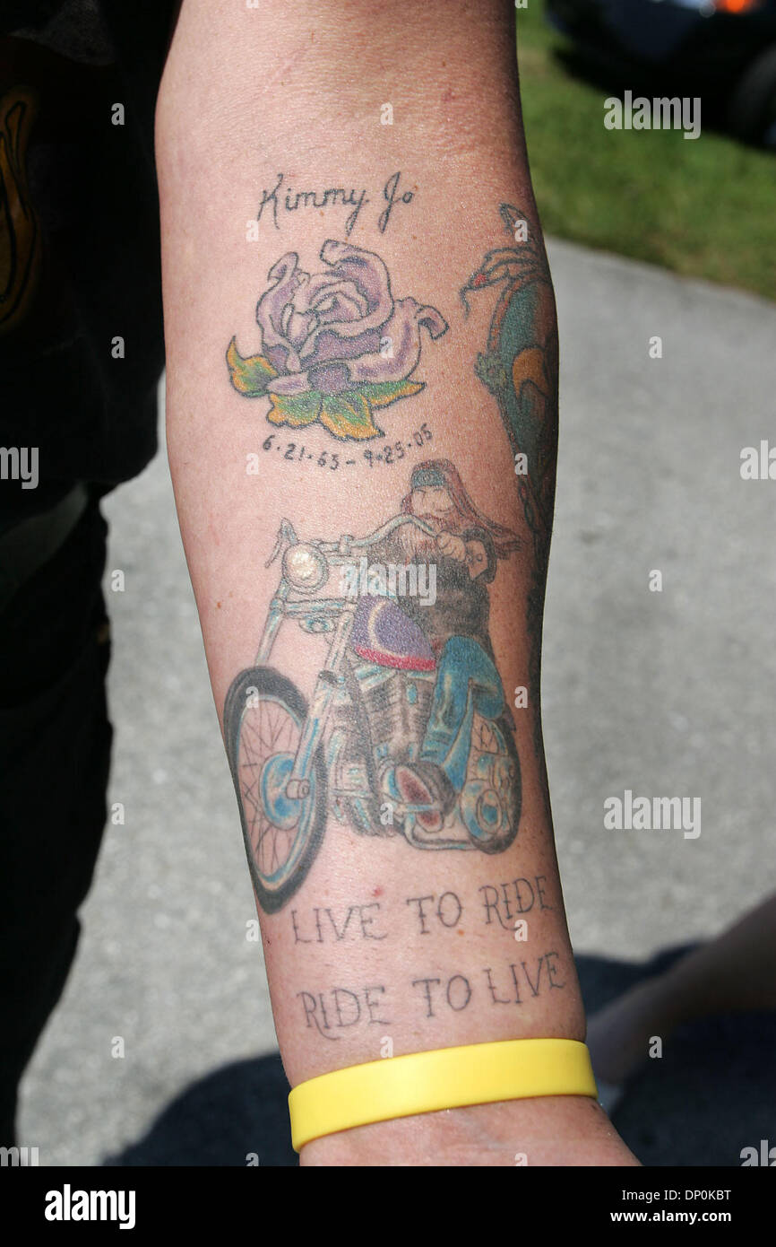 Mar 10, 10; Lantana, FL, USA; Tattoos on the arm of Steven