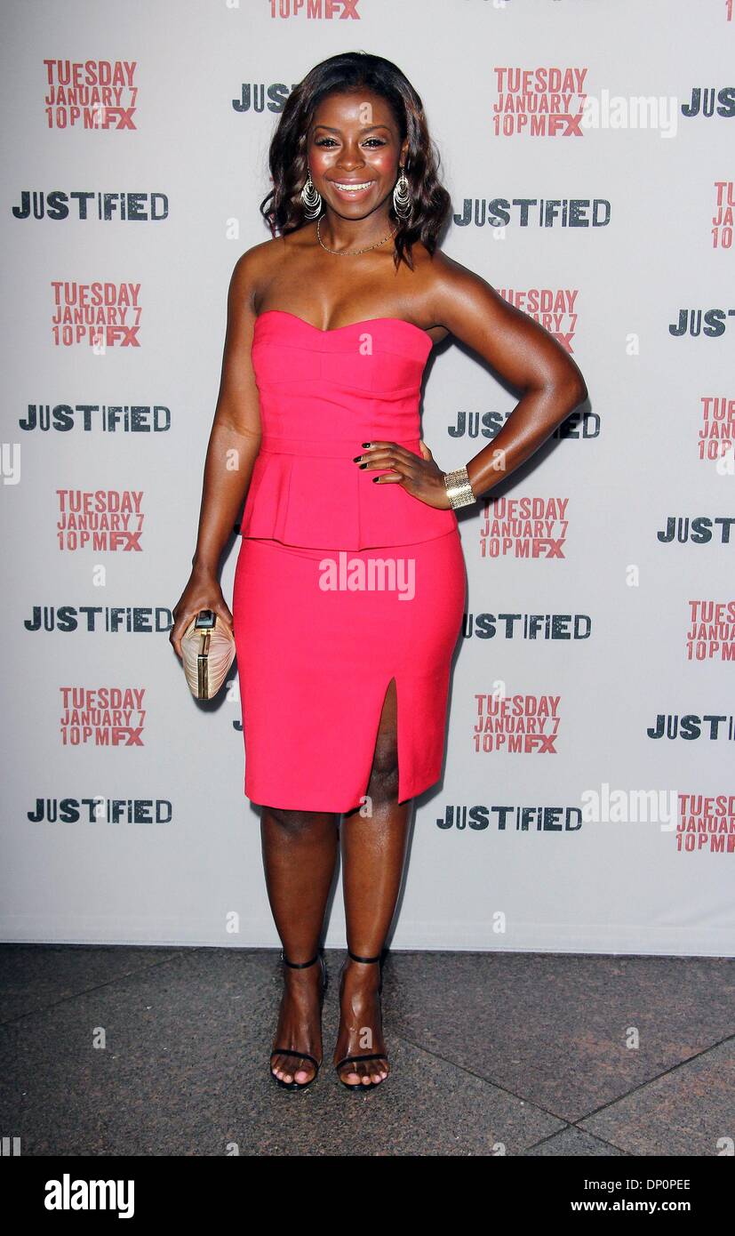 Los Angeles, California, USA. 6th Jan, 2014. Erica Tazel attends the Premiere Screening Of FX's ''Justified'' Season - 5s on January 6, 2014 at the DGA Theater in Los Angeles, California, USA. Credit:  TLeopold/Globe Photos/ZUMAPRESS.com/Alamy Live News Stock Photo