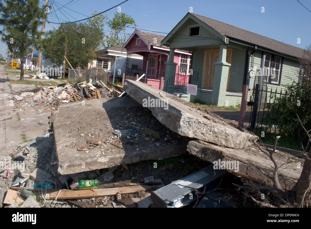 Apr 05, 2006; New Orleans, LA, USA; Debris from houses being gutted in