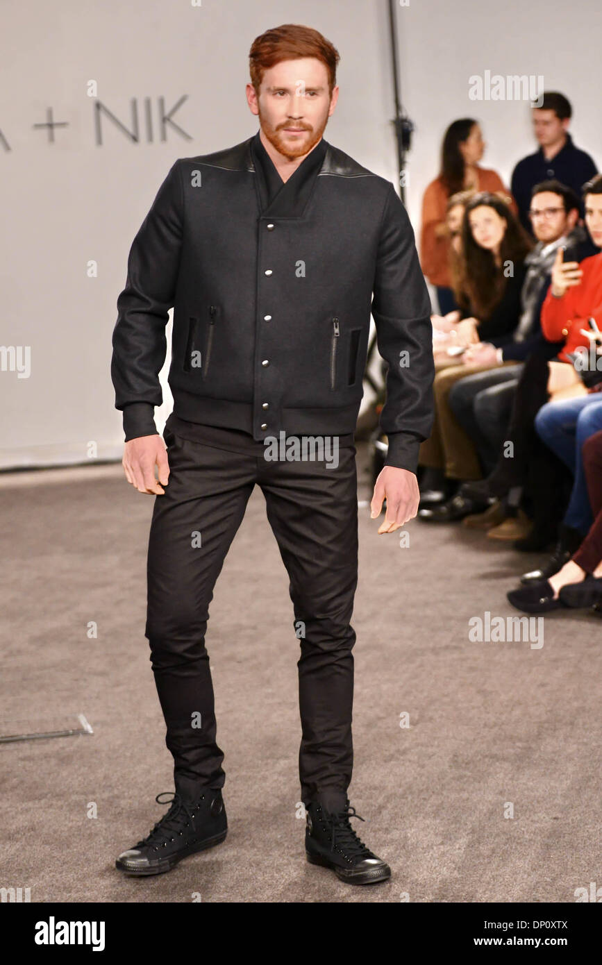 London, UK. 06th Jan, 2014. London Collection Men kick of with designers Ada + Nik: The Dark Wolf at ME Hotel Strand in London. Credit:  See Li/Alamy Live News Stock Photo