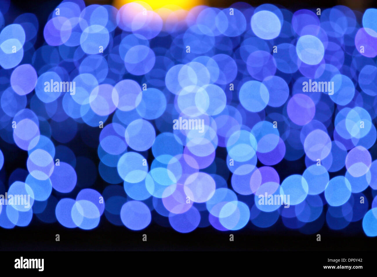Abstract christmas in Blue lights of background. Stock Photo