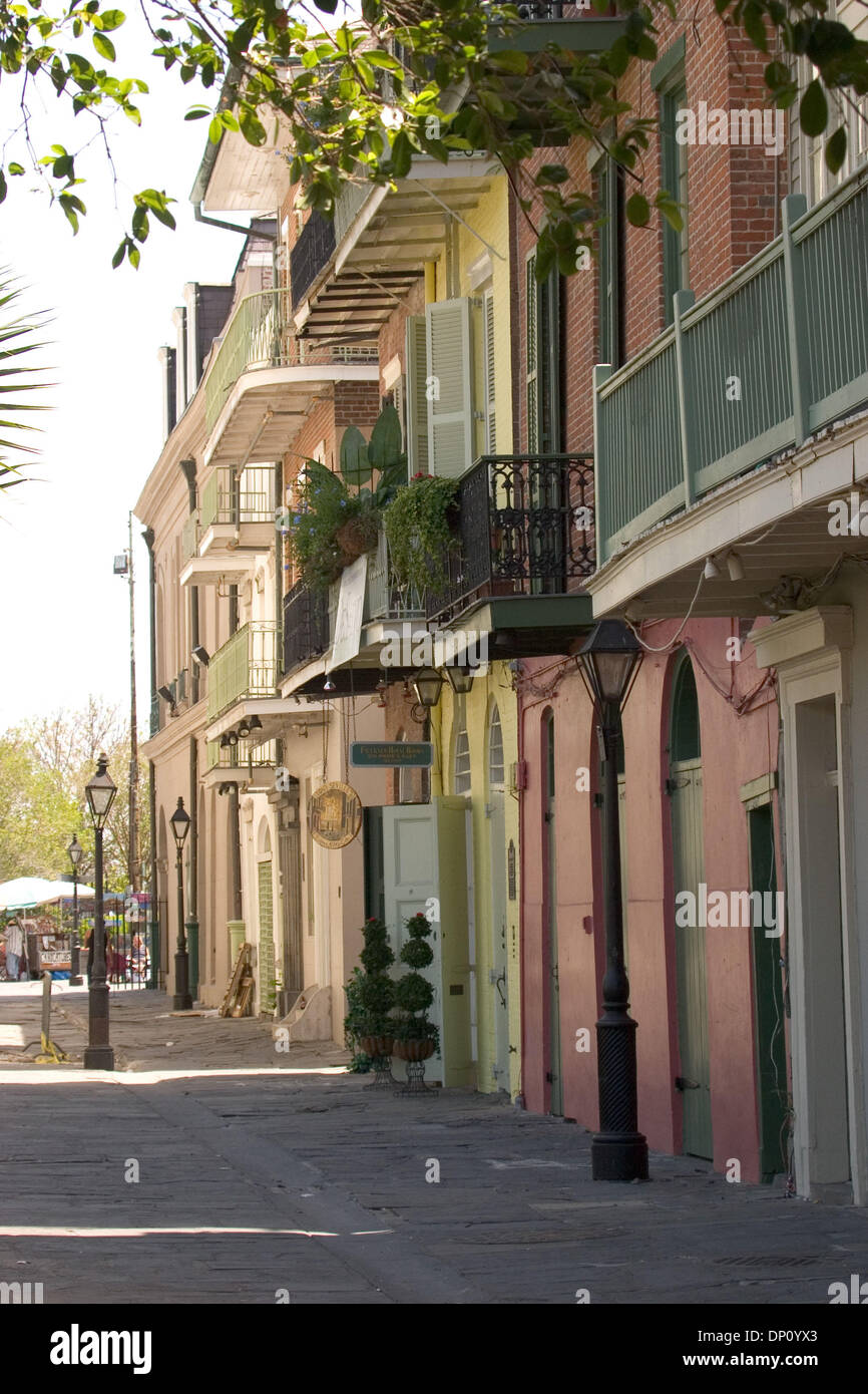 Apr 09, 2006; New Orleans, LA, USA; St. Ann Street looking toward Jackson Square in the French Quarter, New Orleans, LA. Mandatory Credit: Photo by Kayte Deioma/ZUMA Press. (©) Copyright 2006 by Kayte Deioma Stock Photo