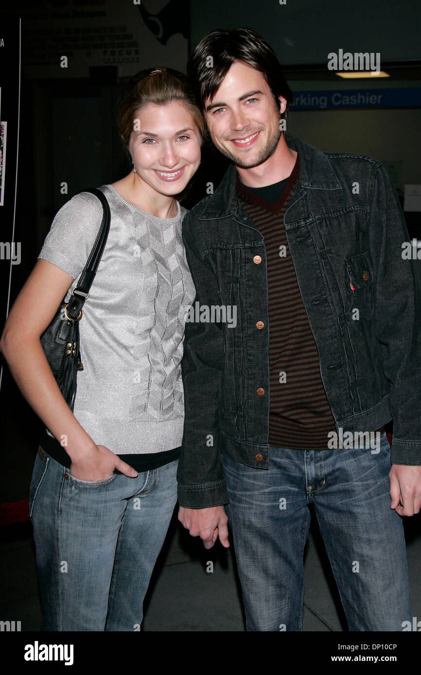 Apr 10, 2006; Hollywood, California, USA; Actor MATT LONG & wife LORA at the 'Standing Still' Los Angeles Premiere held at the Arclight Theatre. Mandatory Credit: Photo by Lisa O'Connor/ZUMA Press. (©) Copyright 2006 by Lisa O'Connor Stock Photo