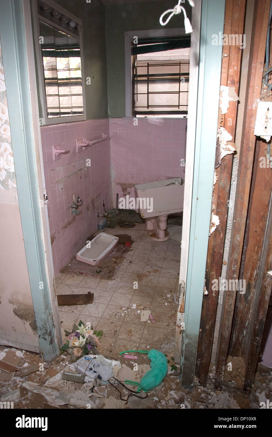 Apr 11, 2006; New Orleans, LA, USA; A house being gutted by ACORN