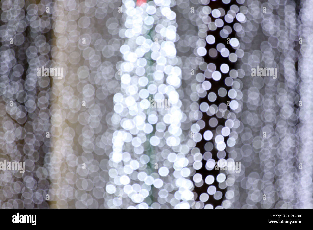 Abstract christmas in white lights of background. Stock Photo