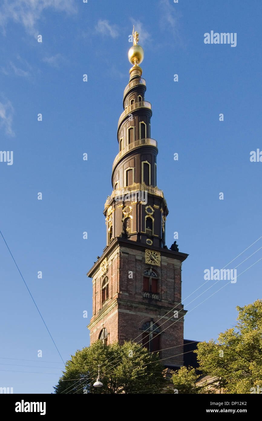 Stairs on church tower, Dutch Baroque style Vor Frelsers Kirke Stock ...