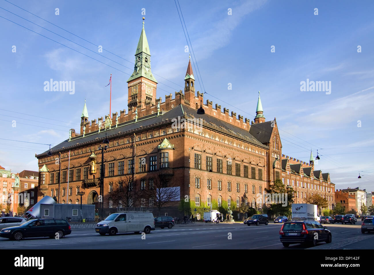 Magnificent City Hall building Copenhagen, Denmark, Architecture Stock ...