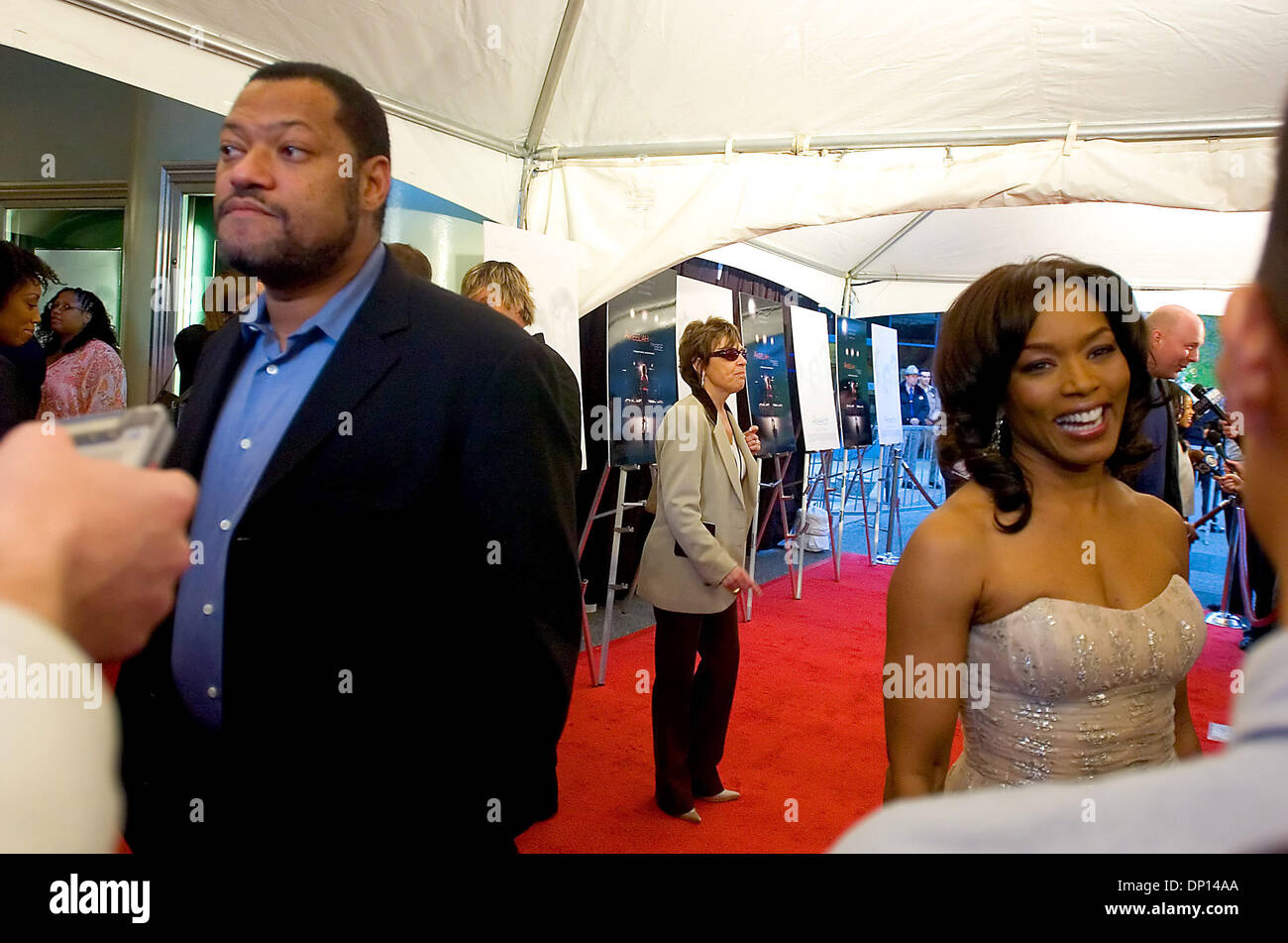 Apr 17, 2006; Sacramento, CA, USA; Actors LAURENCE FISHBURNE and ANGELA