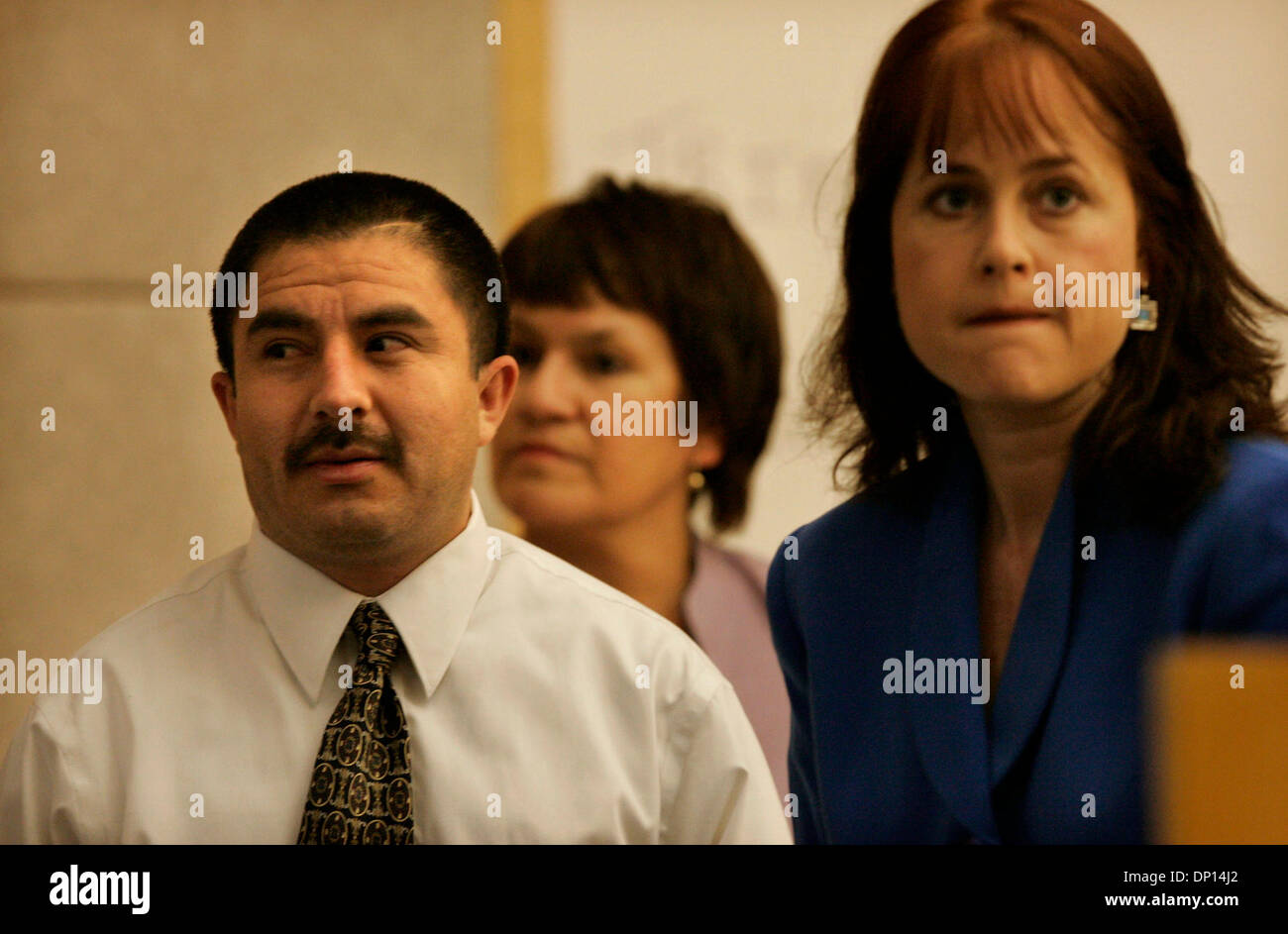 Apr 18, 2006; Vista, CA, USA; Defendant ANTONIO SANCHEZ watches ...