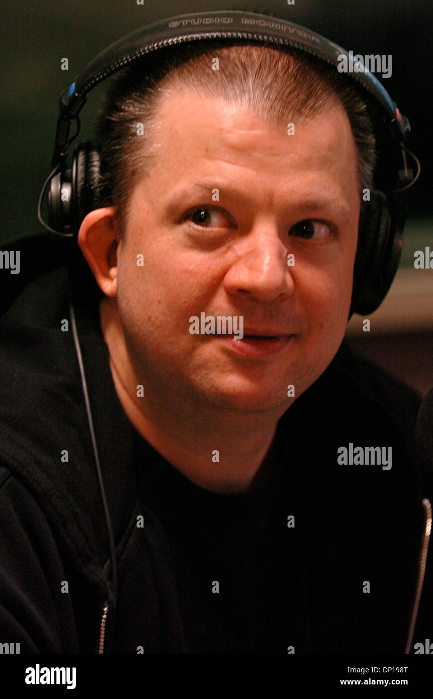 Apr 26, 2006; Manhattan, New York, USA; Comedian JIM NORTON at the mic while broadcasting live at XM Satellite Radio Studios. Radio show hosts Opie and Anthony (Gregg 'Opie' Hughes and 'Anthony' Cumia) make their way from CBS Radio Studios on 57th Street to XM Satellite Radio Studios a block away while broadcasting live over XM radio. The 'Opie and Anthony Show' returns to CBS Radi Stock Photo