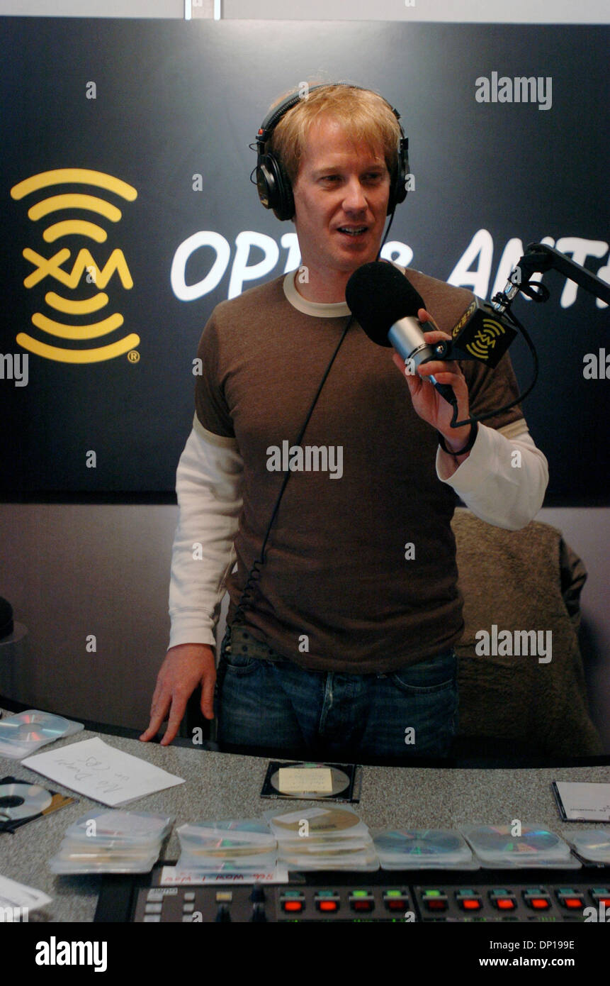 Apr 26, 2006; Manhattan, New York, USA; OPIE at the mic while broadcasting live at XM Satellite Radio Studios. Radio show hosts Opie and Anthony (Gregg 'Opie' Hughes and 'Anthony' Cumia) make their way from CBS Radio Studios on 57th Street to XM Satellite Radio Studios a block away while broadcasting live over XM radio. The 'Opie and Anthony Show' returns to CBS Radio in seven majo Stock Photo