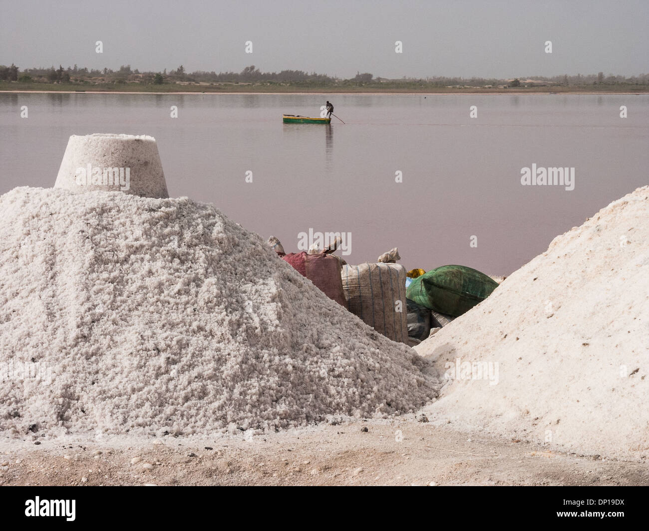 Salt production at the lac Rose / Lake Retba near Dakar, Senegal Stock  Photo - Alamy