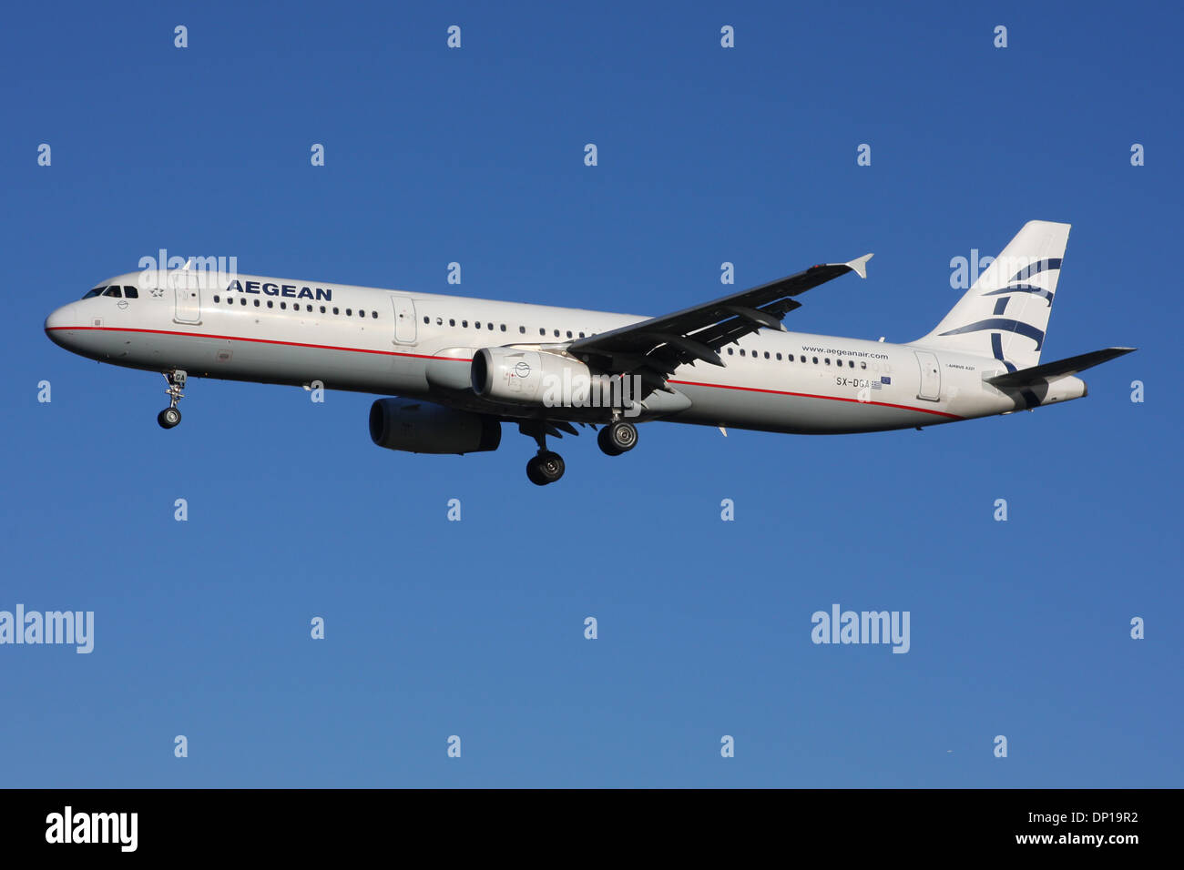 AEGEAN AIRLINES GREECE AIRBUS A321 Stock Photo