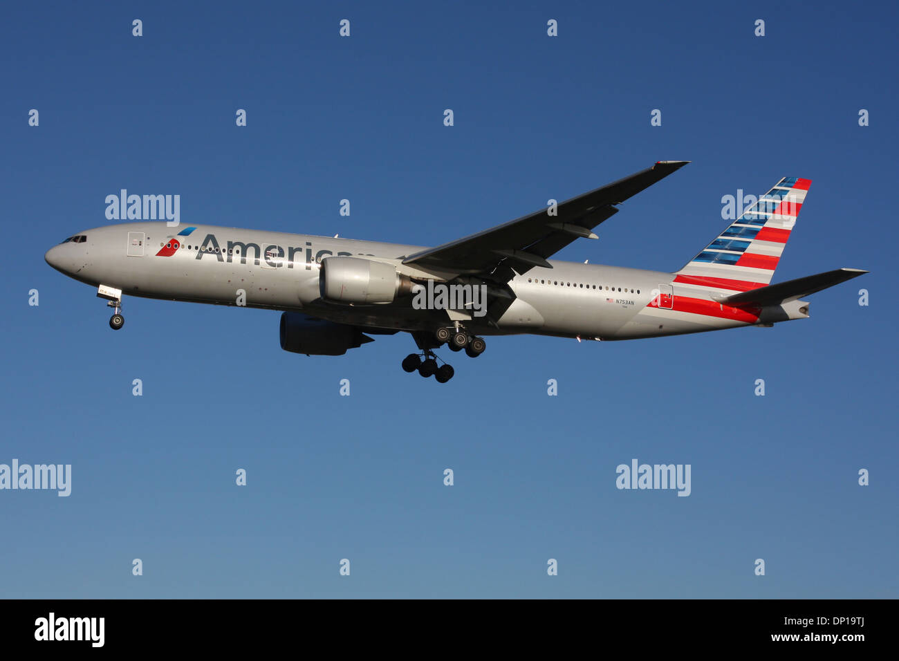 AMERICAN AIRLINES USA BOEING 777 Stock Photo