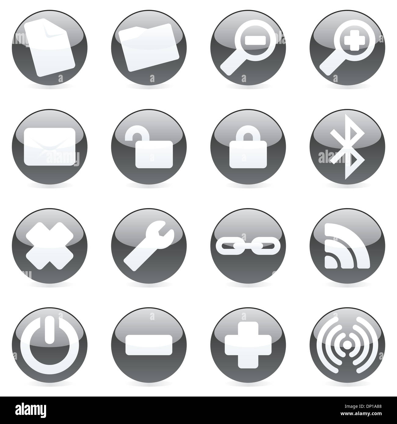 vector illustration of isolated internet icons Stock Photo - Alamy