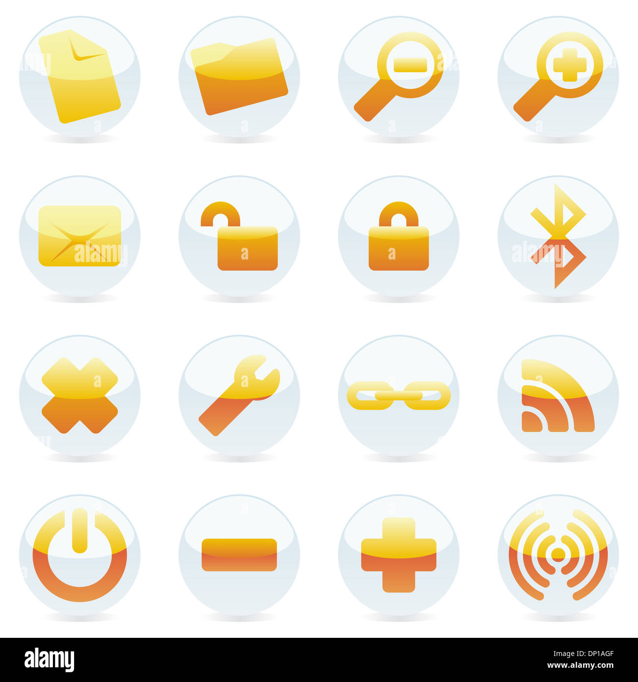 vector illustration of isolated internet icons Stock Photo - Alamy