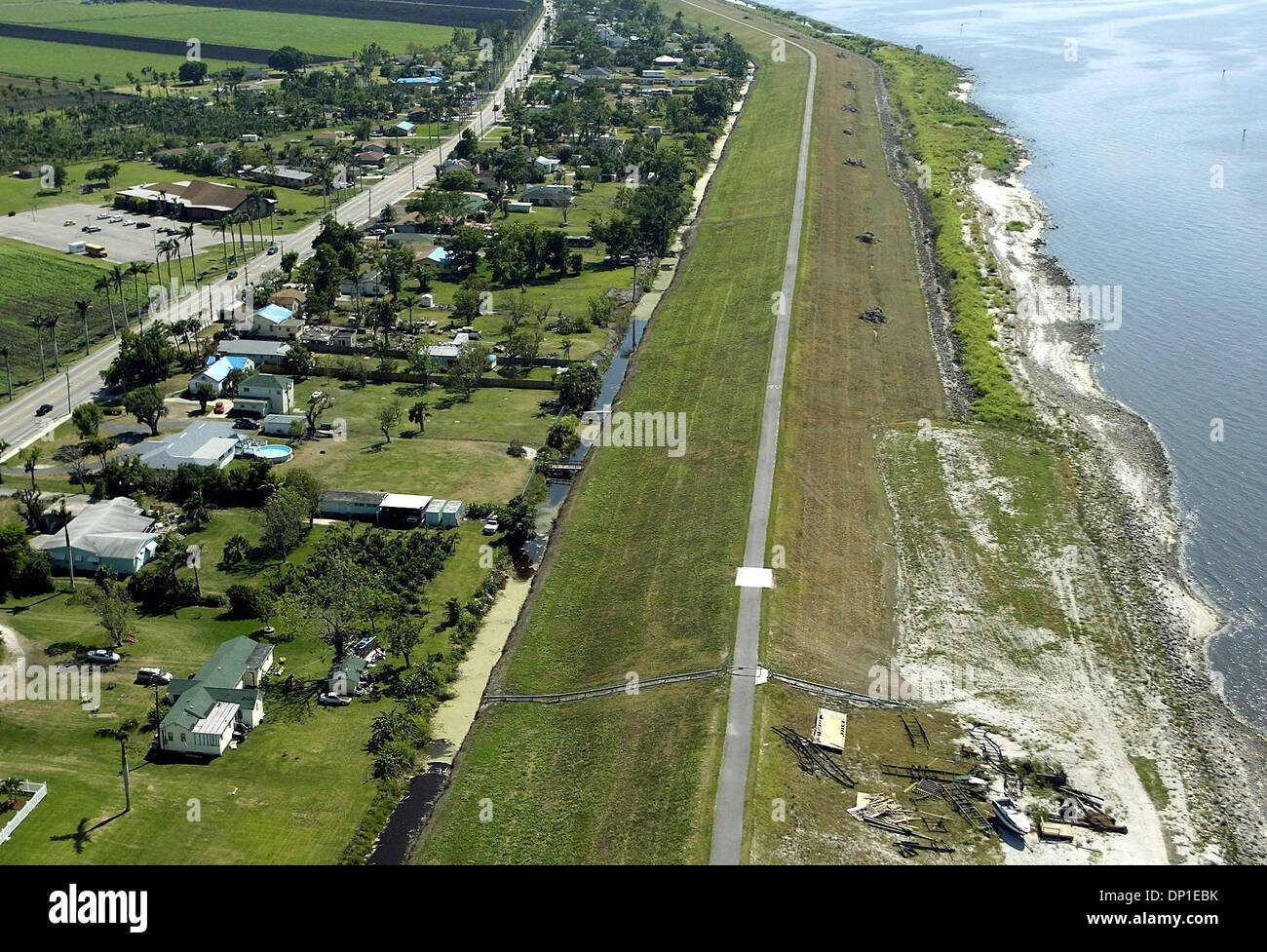 Apr 29, 2006; Pahokee, FL, USA; Homes line the outside of the Herbert