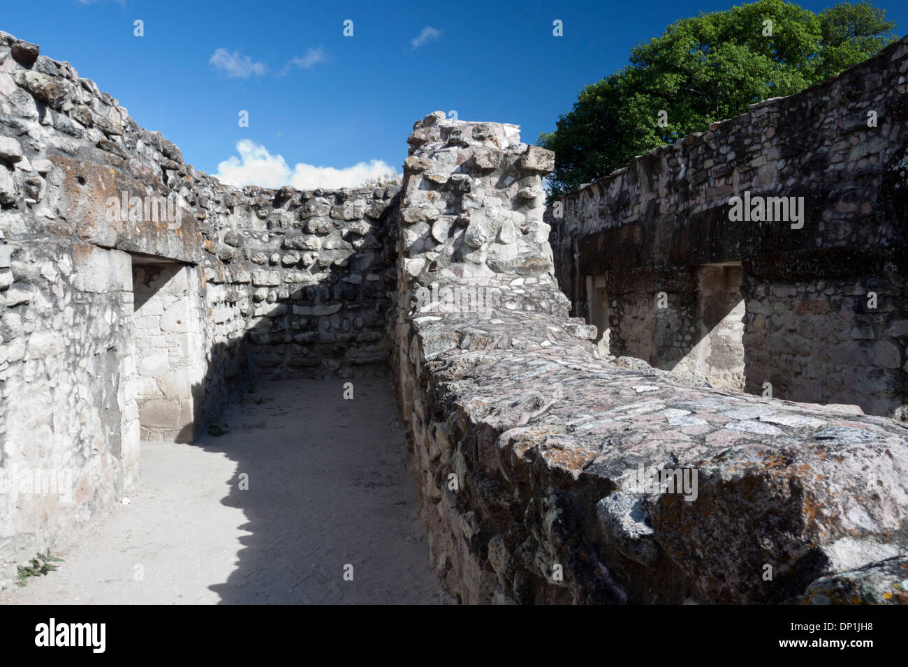 Religious pre columbian archaeological site. Mitla, Oaxaca. Mexico Stock Photo