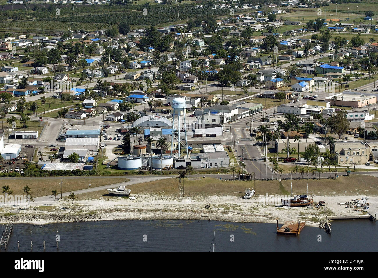 May 04, 2006; Canal Point, FL, USA; The Herbert Hoover Dike separates