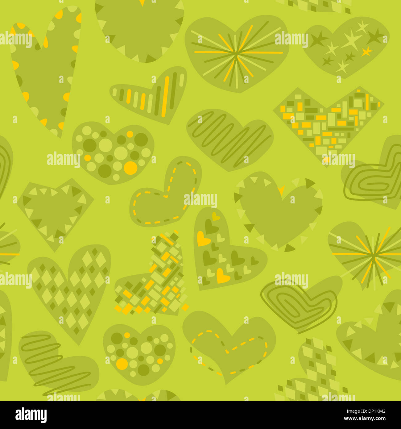 vector illustration of seamless pattern isolated hearts Stock Photo - Alamy