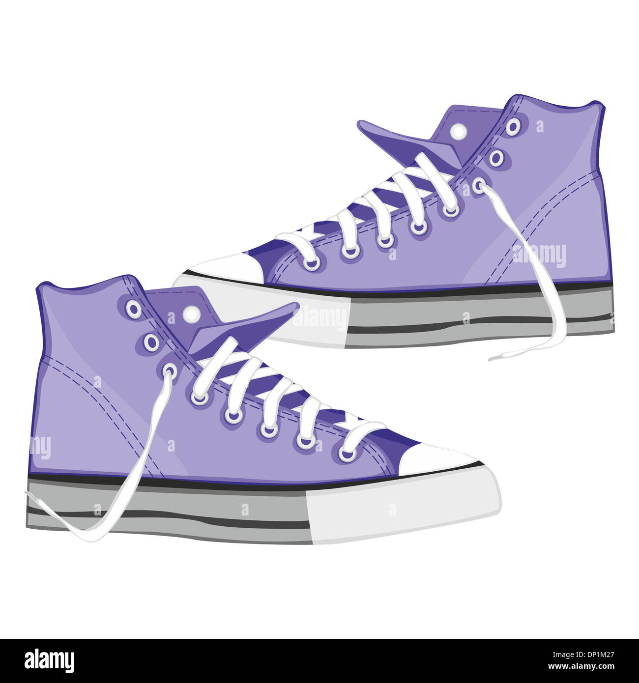 vector illustration of isolated shoes Stock Photo - Alamy