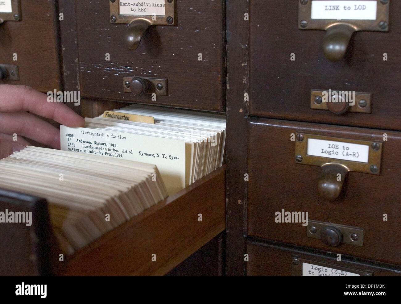 May 05, 2006; Los Angeles, CA, USA; A student using the card catalog at