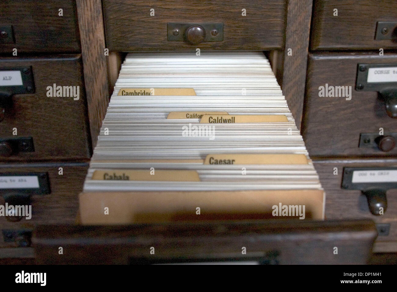 May 05, 2006; Los Angeles, CA, USA; The card catalog at Hoose library