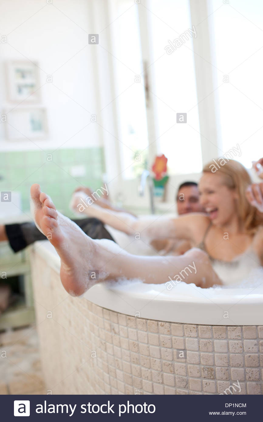 Couple Sitting In Hot Tub Stock Photos & Couple Sitting In Hot Tub Stock Images Alamy