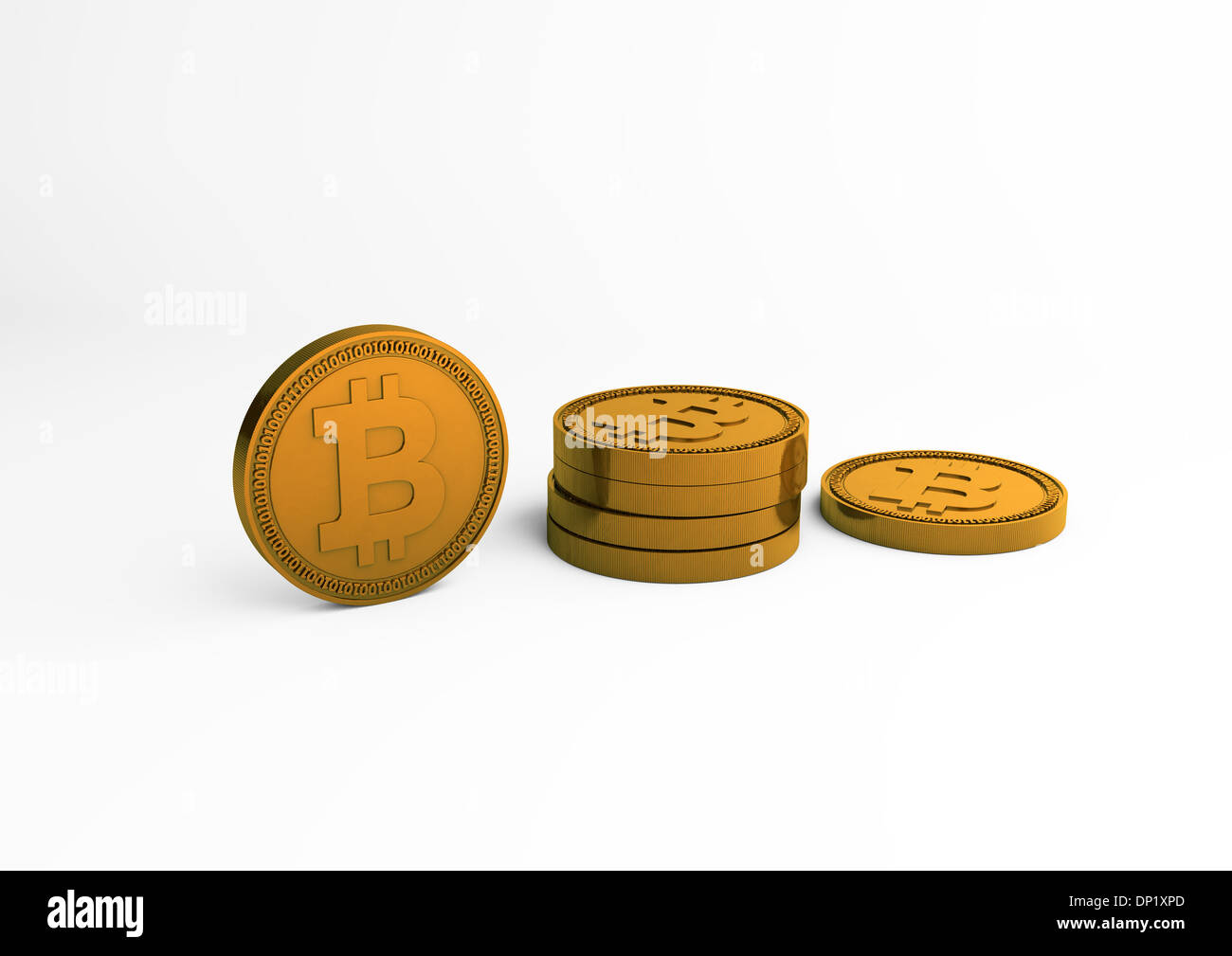 Bitcoin Rendered Image 3D Bitcoin on white. Computer generated render Stock Photo - Alamy