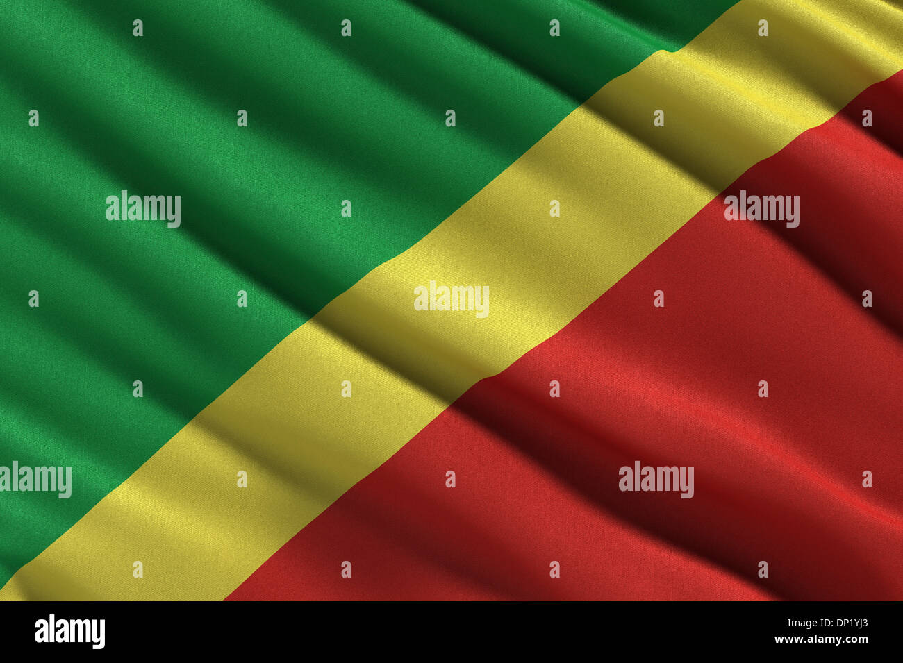 Flag of the Republic of the Congo waving in the wind Stock Photo - Alamy