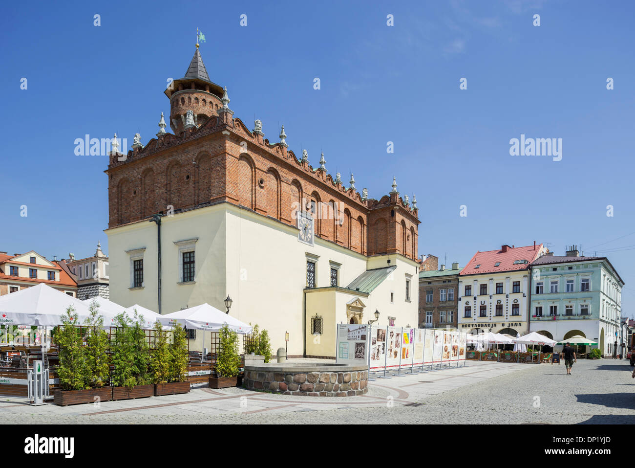 Gothic Town Hall on the market square, Tarnów, Lesser Poland Voivodeship, Poland Stock Photo