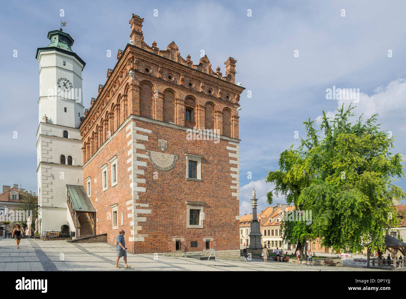 Town Hall with a tower at the market place, Tarnów, Lesser Poland Voivodeship, Poland Stock Photo
